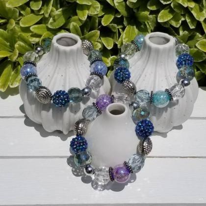 Mermaid Inspired Bling Bracelet , Marine Bracelet,..